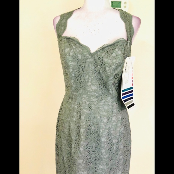 Silver Lace Halter Knee Length - Picture 11 of 12